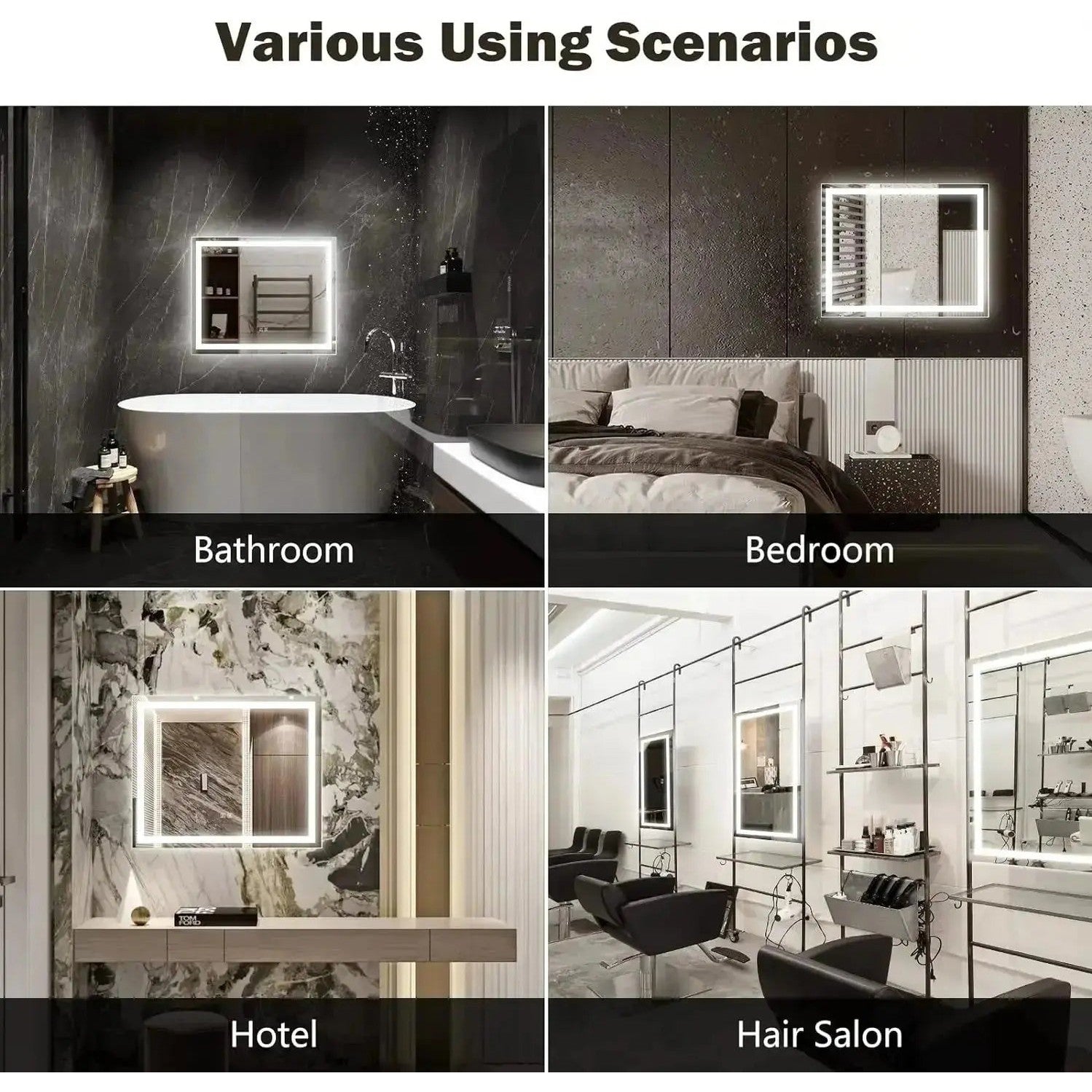 Compact Center Glow LED Bathroom Mirror