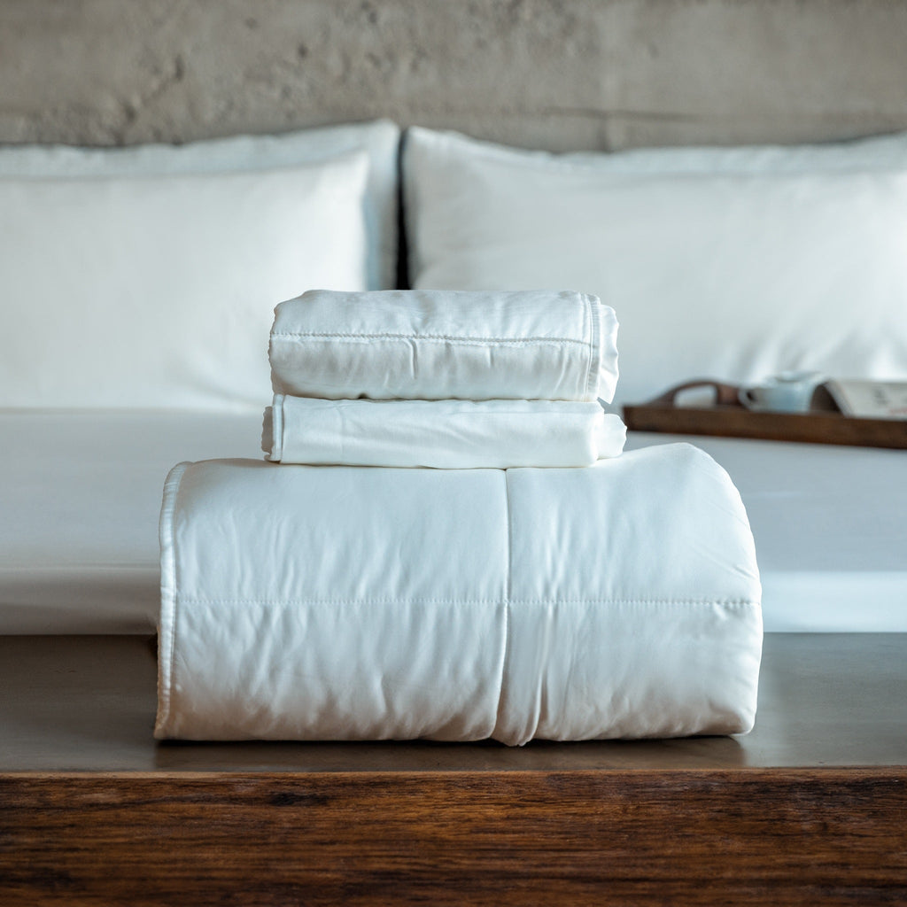 Eucalyptus Silk Cooling Comforter Set For All Season Comfort by ecobrands®