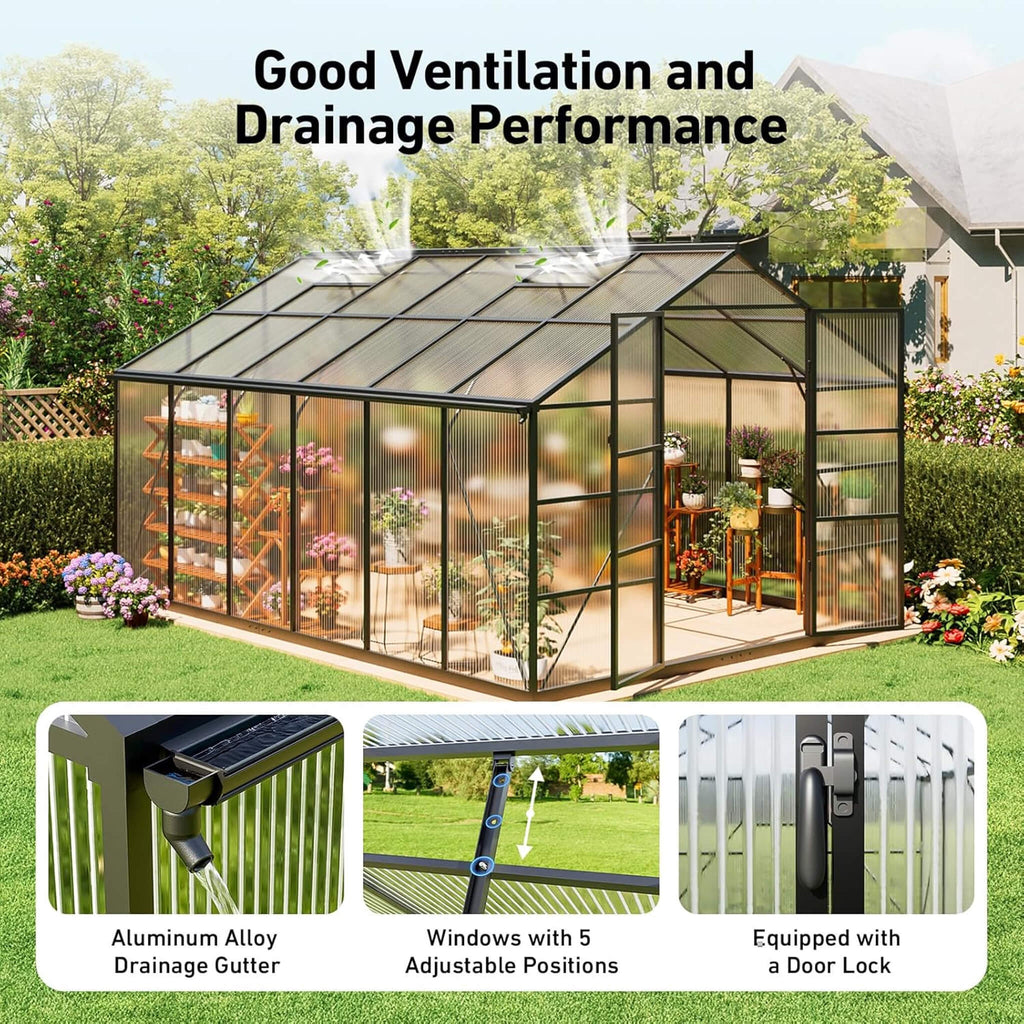 Corrosion-Resistant Aluminum Greenhouse Thermometer UV Protected | SAKSBY WHOLESALE