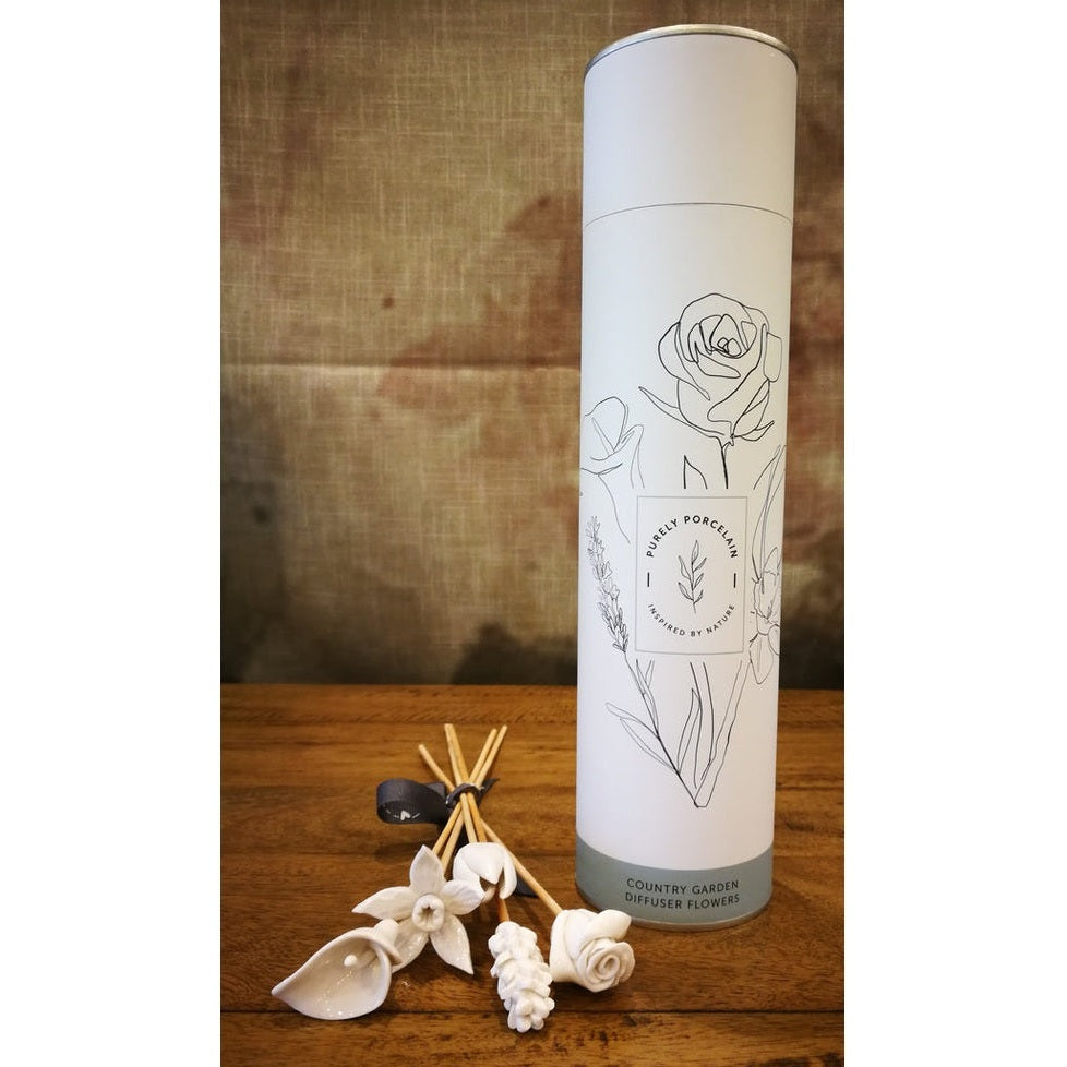 Country Flowers Bamboo Diffuser Sticks Set