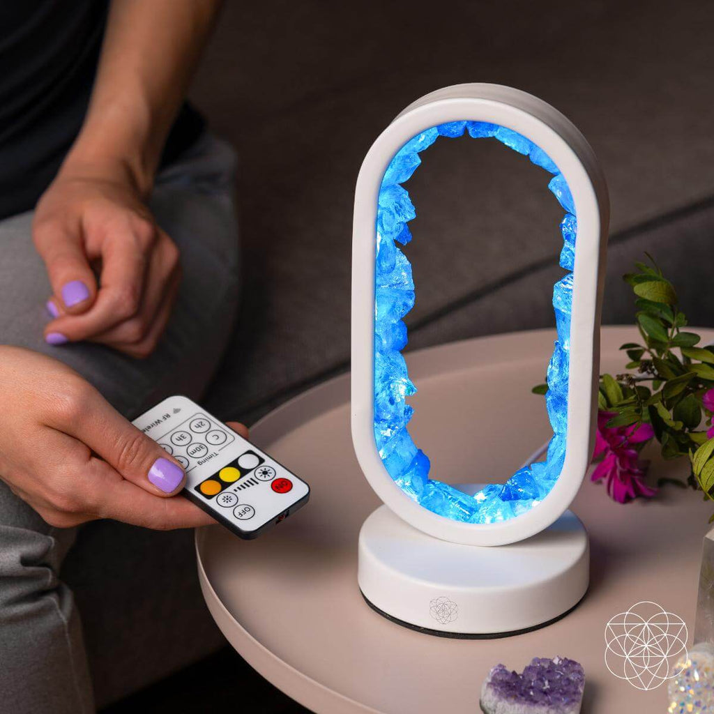 Crystal Clear Quartz Lamp With Remote | Conscious Items