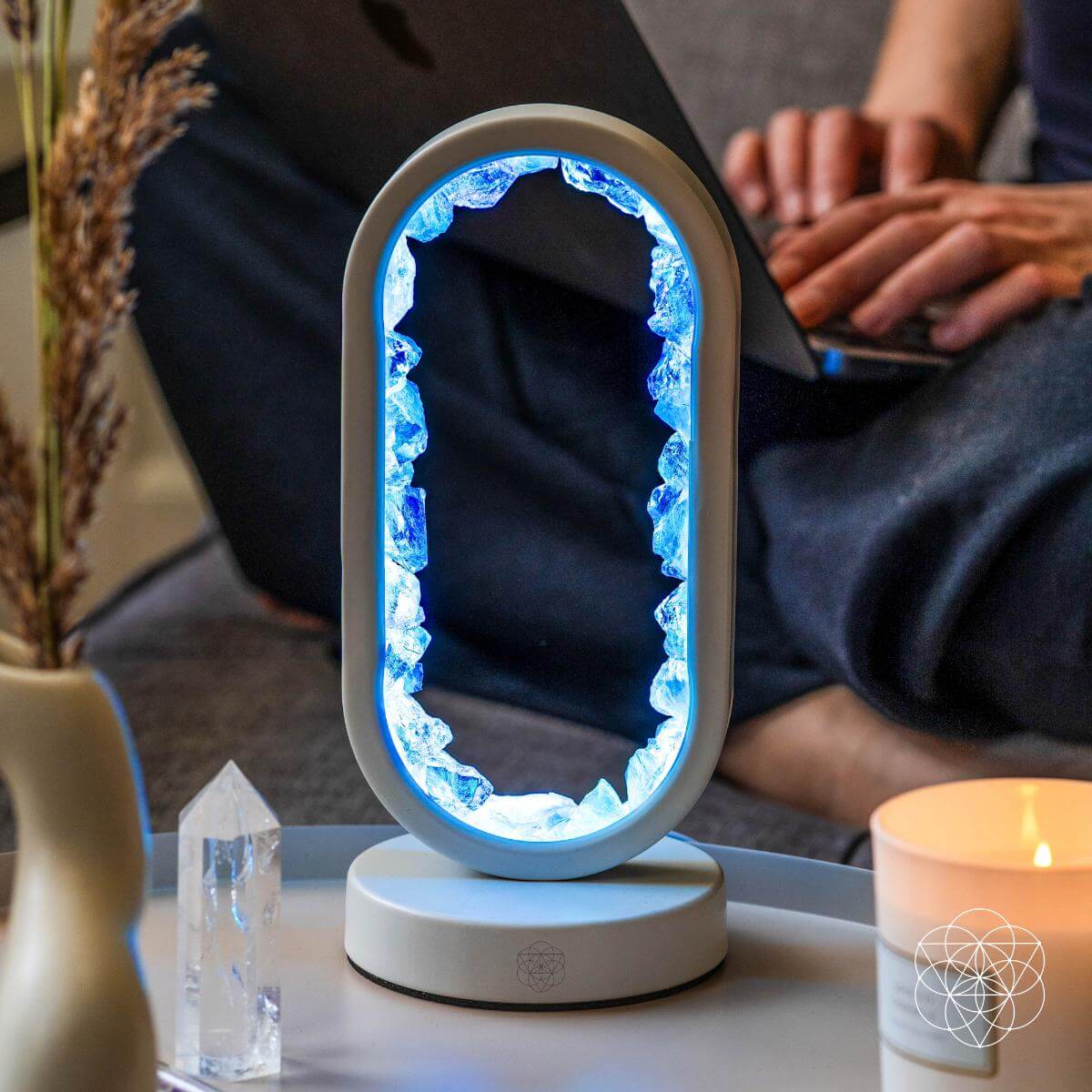 Crystal Clear Quartz Lamp With Remote | Conscious Items