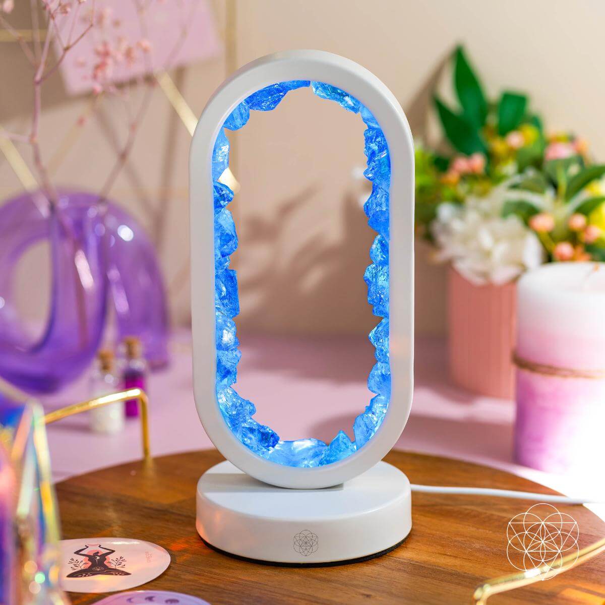 Crystal Clear Quartz Lamp With Remote | Conscious Items