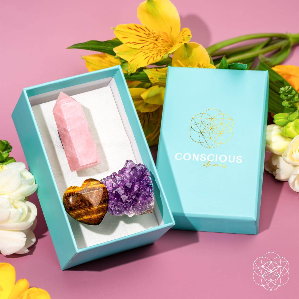 Crystal Quartz Car Kit Set Deluxe | Conscious Items
