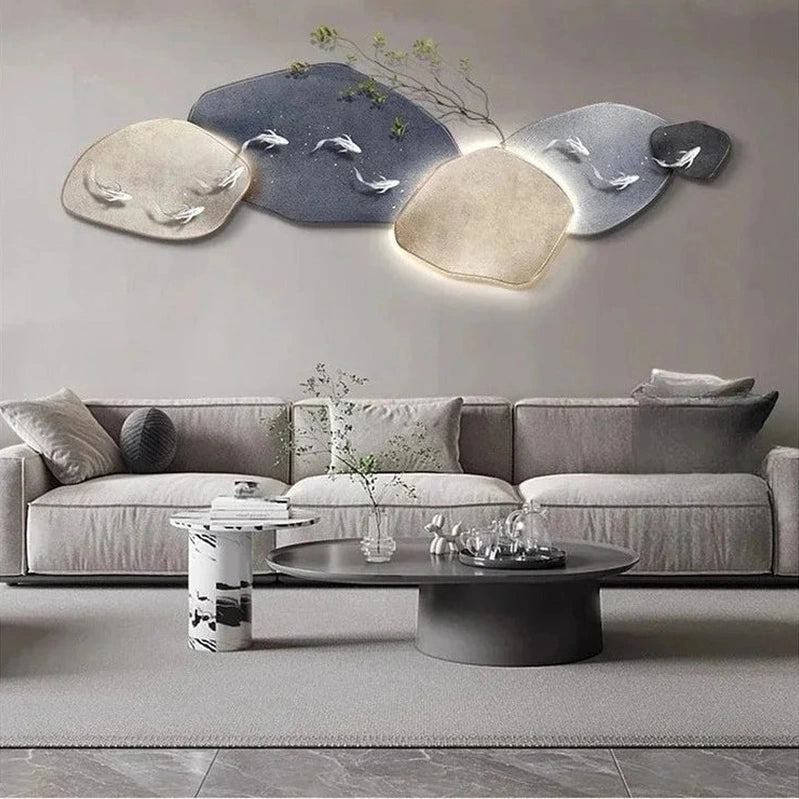 Crystal WallMounted Lamp 3D Nine Fish | Dlight Decor