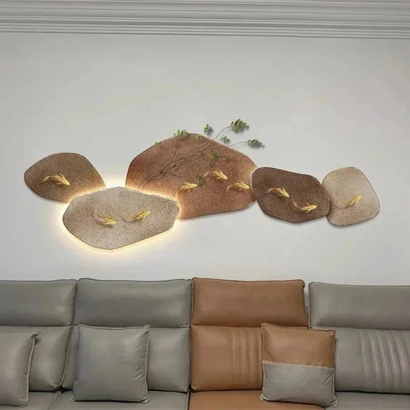 Crystal WallMounted Lamp 3D Nine Fish | Dlight Decor