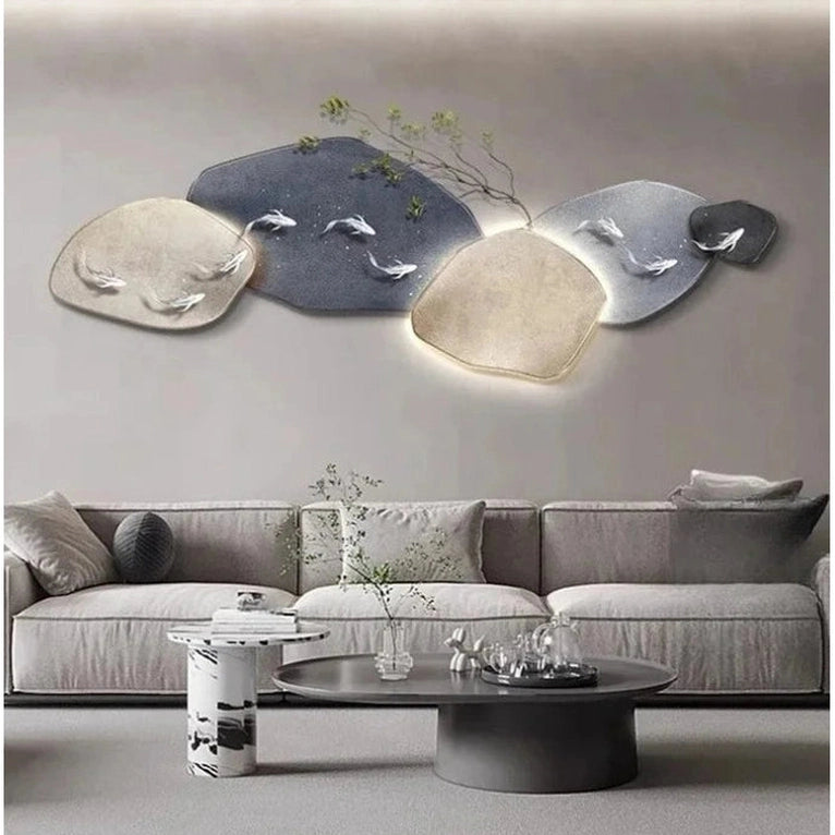 Crystal WallMounted Lamp 3D Nine Fish | Dlight Decor