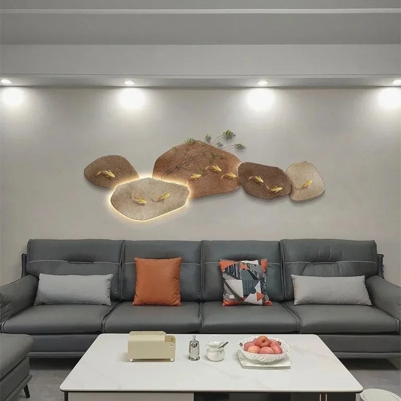 Crystal WallMounted Lamp 3D Nine Fish | Dlight Decor