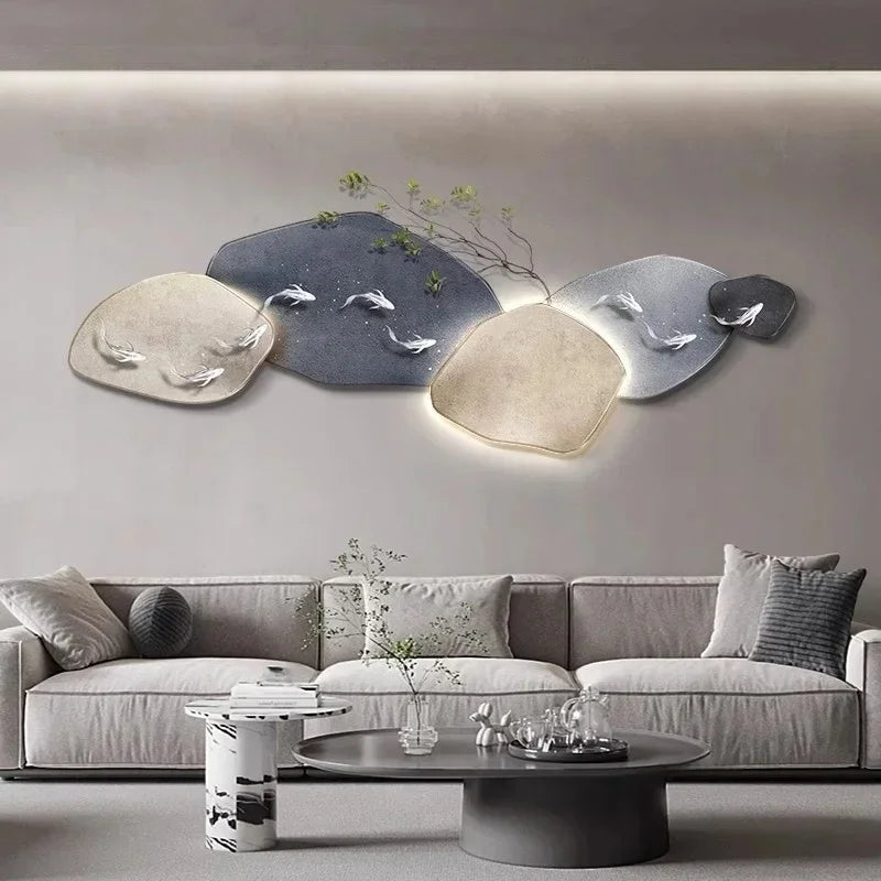 Crystal WallMounted Lamp 3D Nine Fish | Dlight Decor