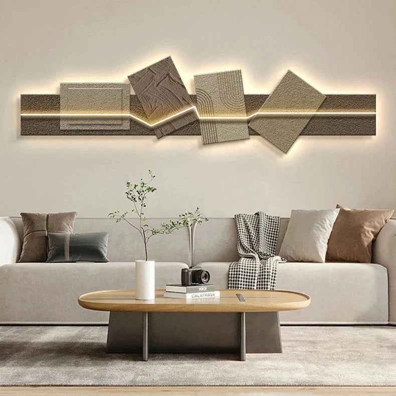 Crystal Wood Geometric Vintage Wall Light | Dlight Decor