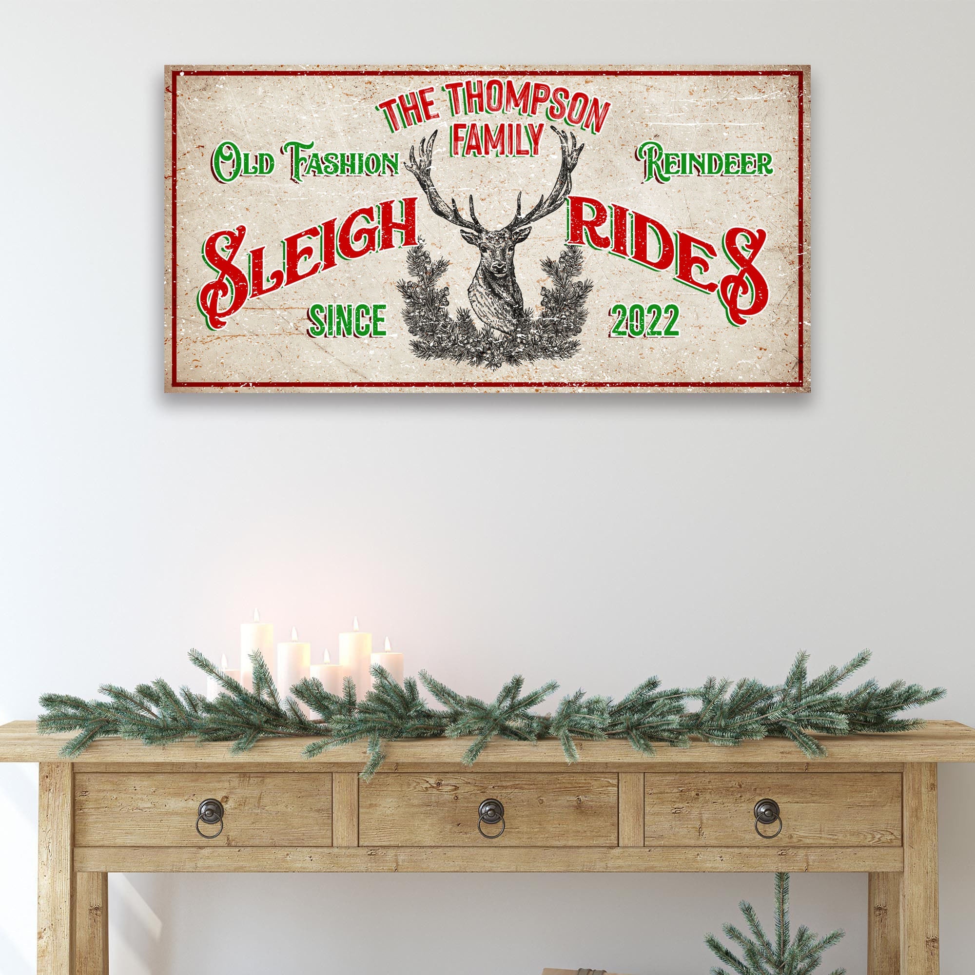 Customizable Christmas Reindeer Canvas | Tailored Canvases