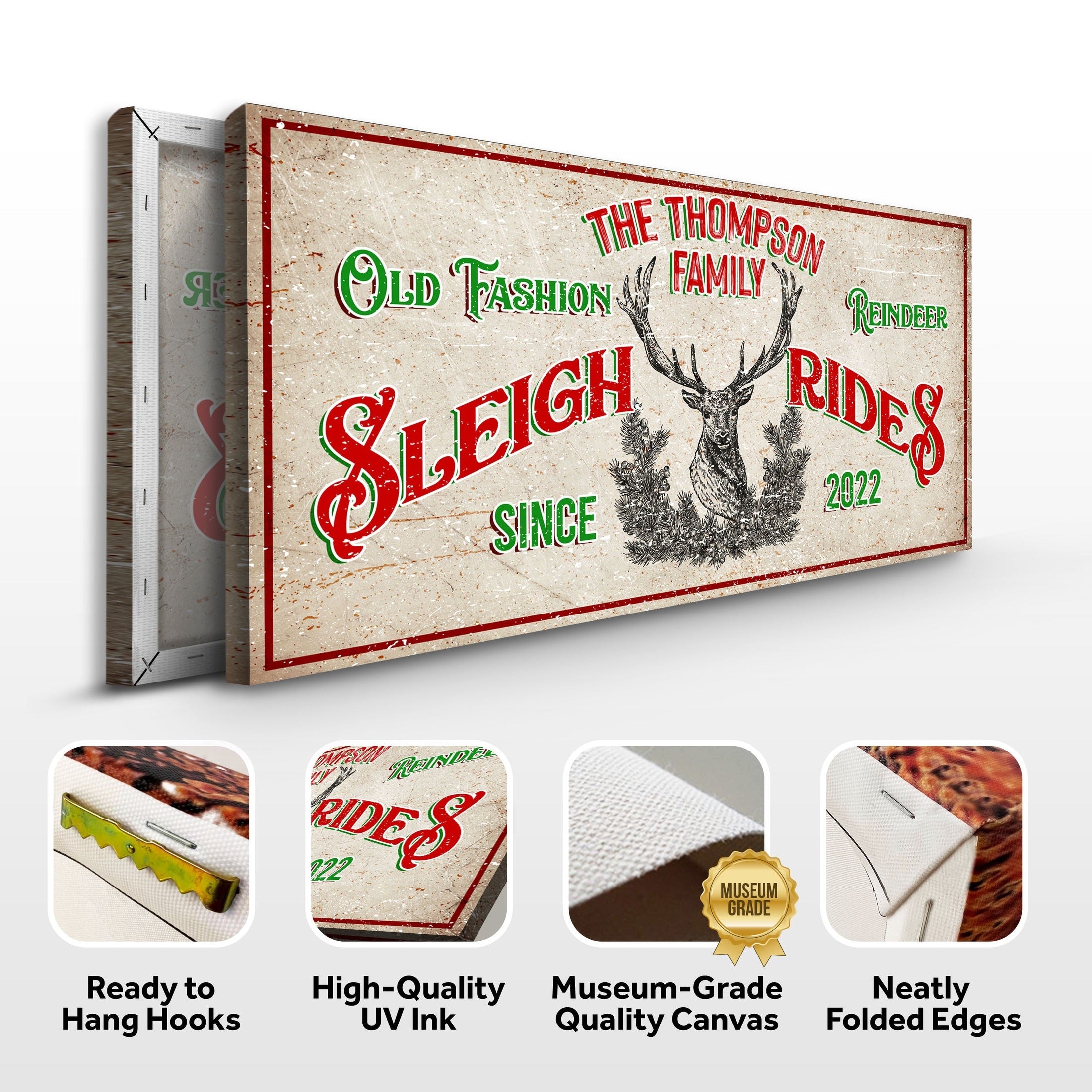 Customizable Christmas Reindeer Canvas | Tailored Canvases