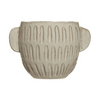 Debossed Glazed Stoneware Planter