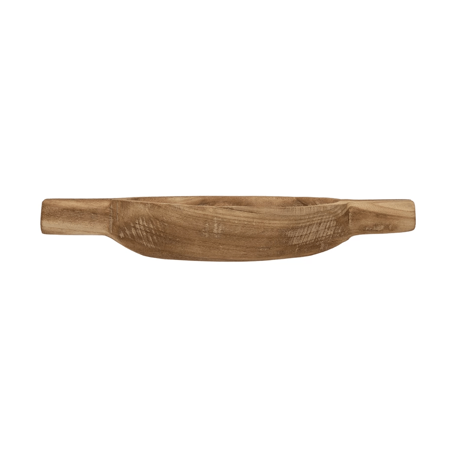 Decorative Paulownia Wood Tray with Handles
