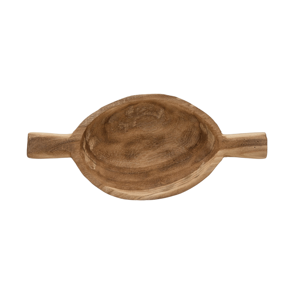 Decorative Paulownia Wood Tray with Handles