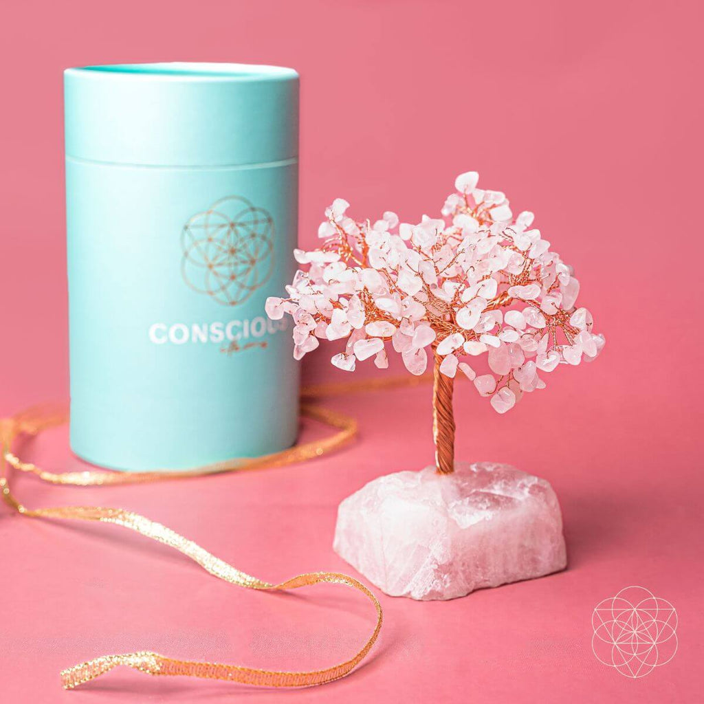 Delicate Rose Quartz Crystal Tree | Conscious Items