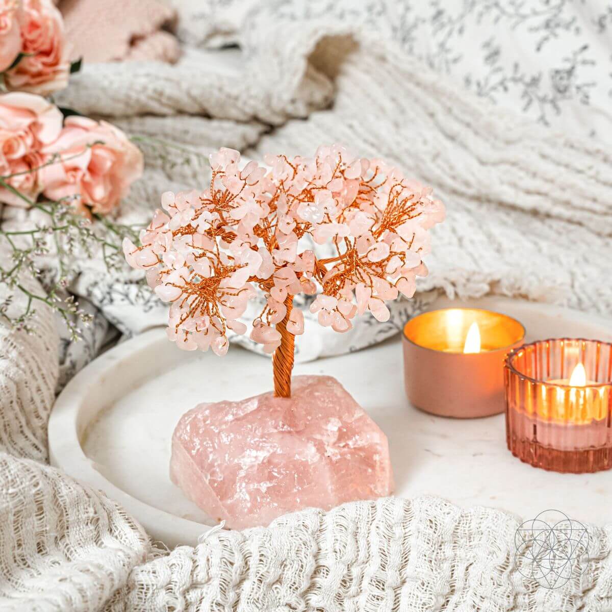 Delicate Rose Quartz Crystal Tree | Conscious Items