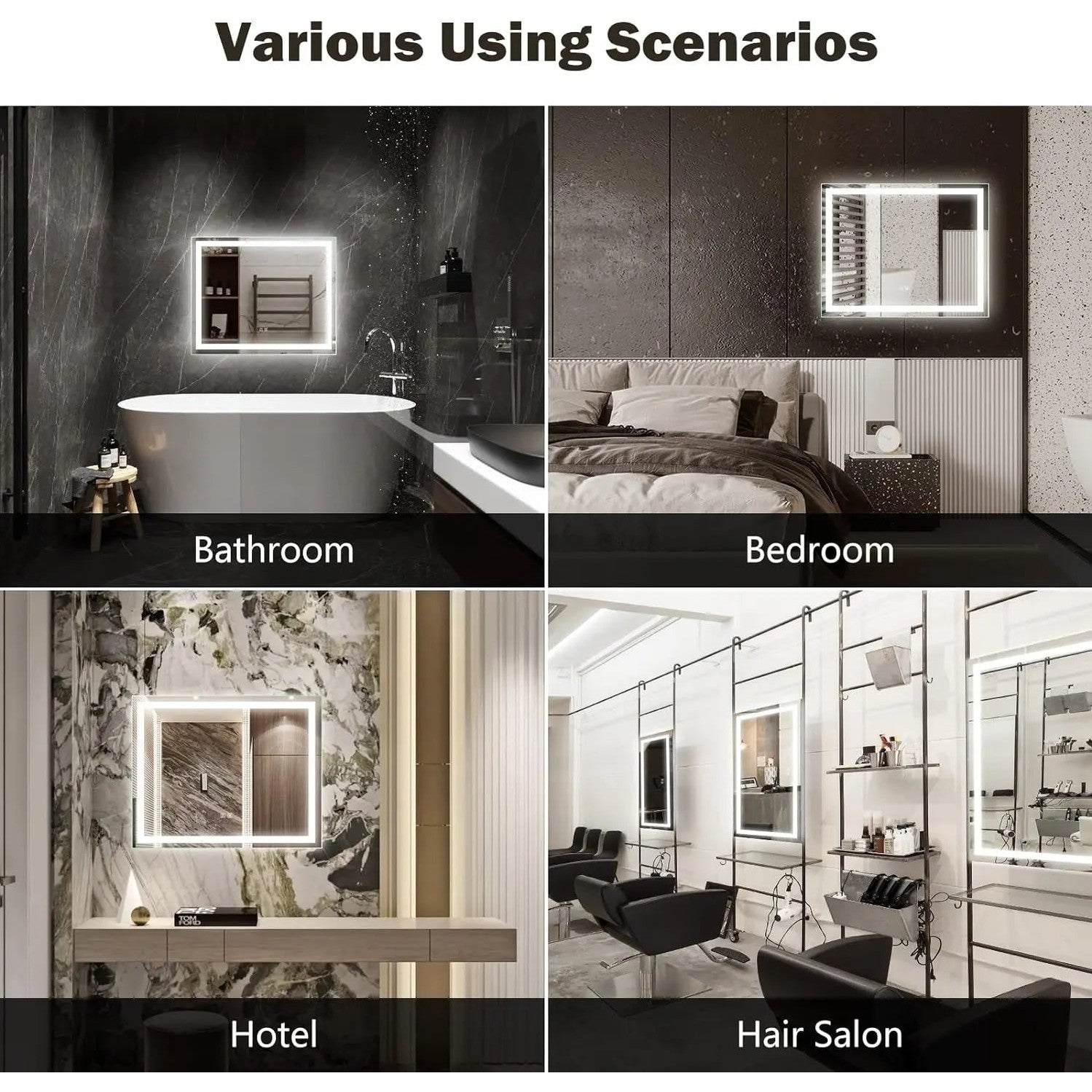 Deluxe Center Glow LED Bathroom Mirror