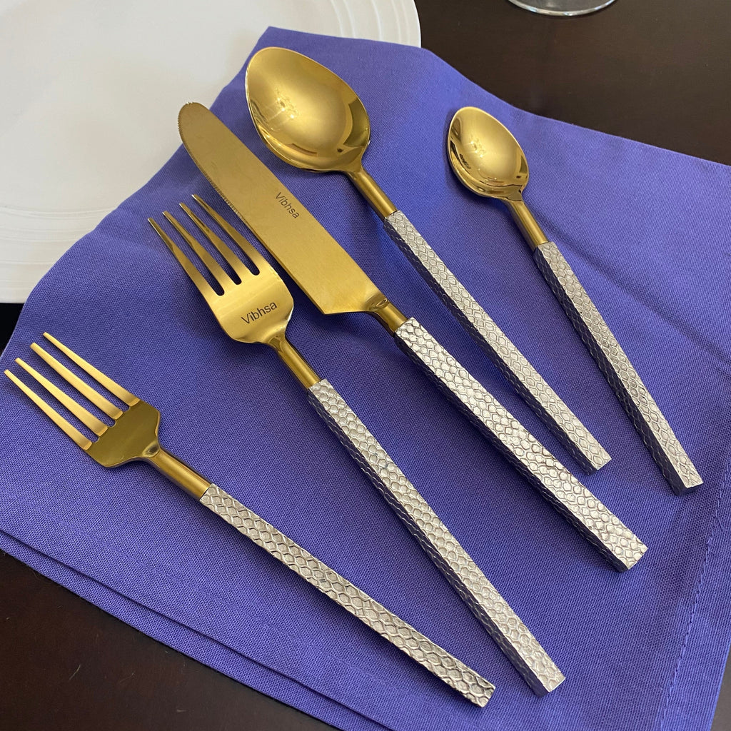 Designer Stainless Flatware Set Deluxe Elite | Vibhsa