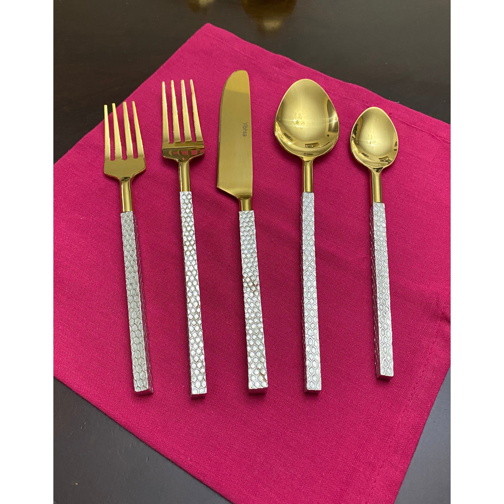 Designer Stainless Flatware Set Deluxe Elite | Vibhsa