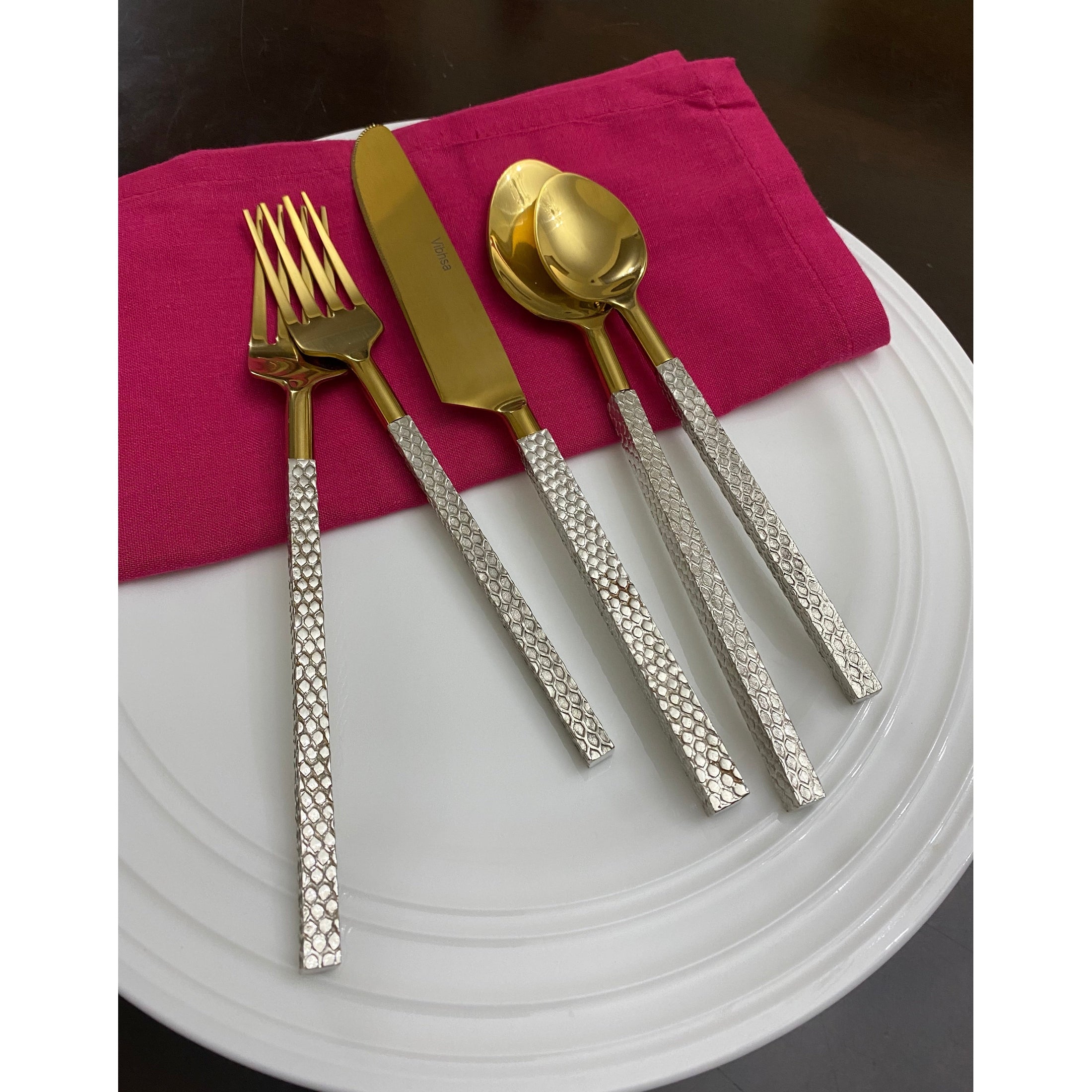 Designer Stainless Flatware Set Deluxe Elite | Vibhsa