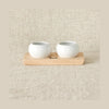 Dipping & Spice Wooden and Ceramic Bowl Pair