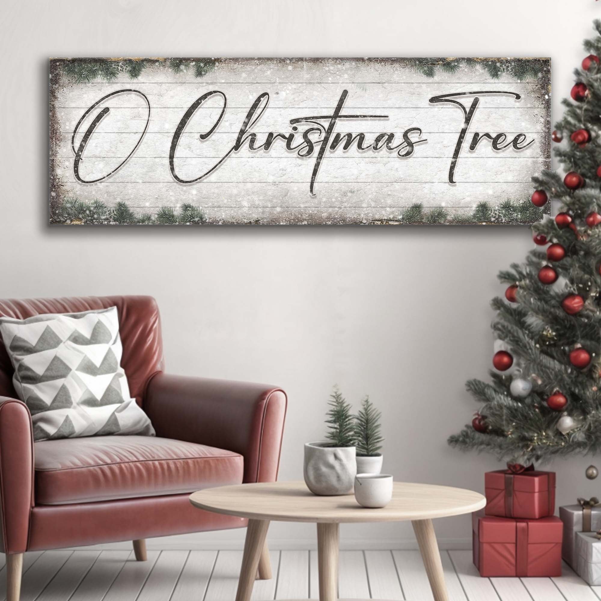Distressed Rustic Wood Christmas Sign | Tailored Canvases