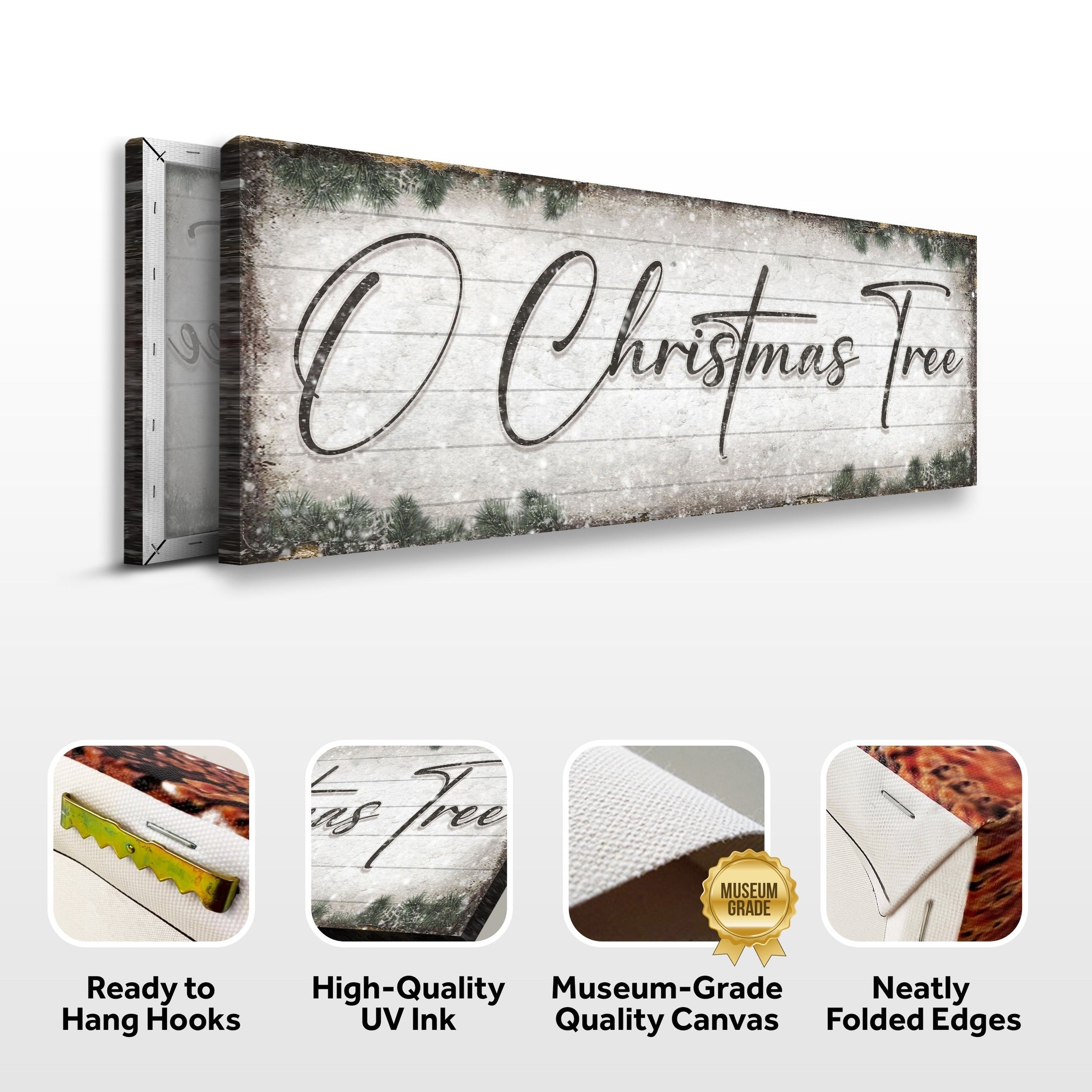 Distressed Rustic Wood Christmas Sign | Tailored Canvases