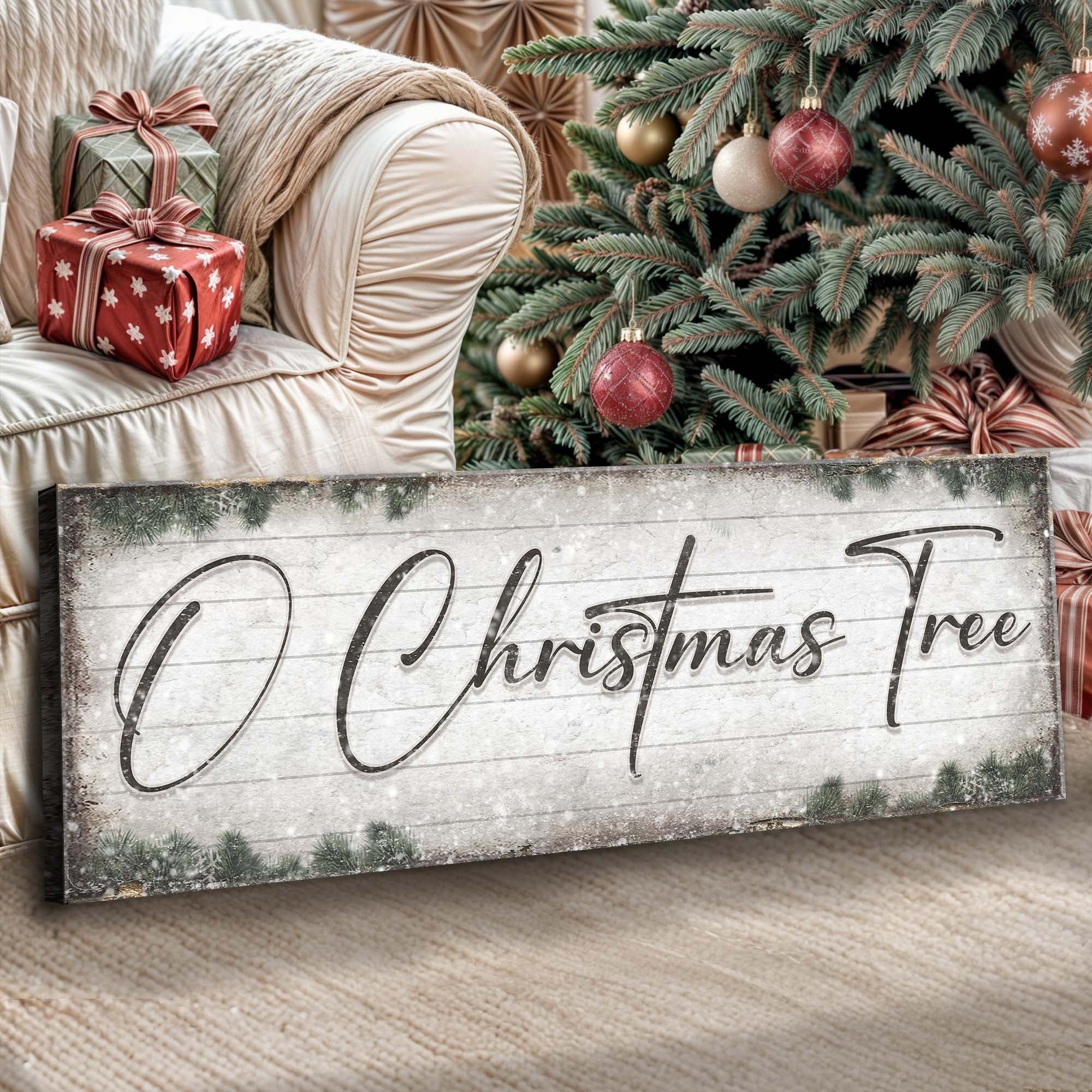 Distressed Rustic Wood Christmas Sign | Tailored Canvases