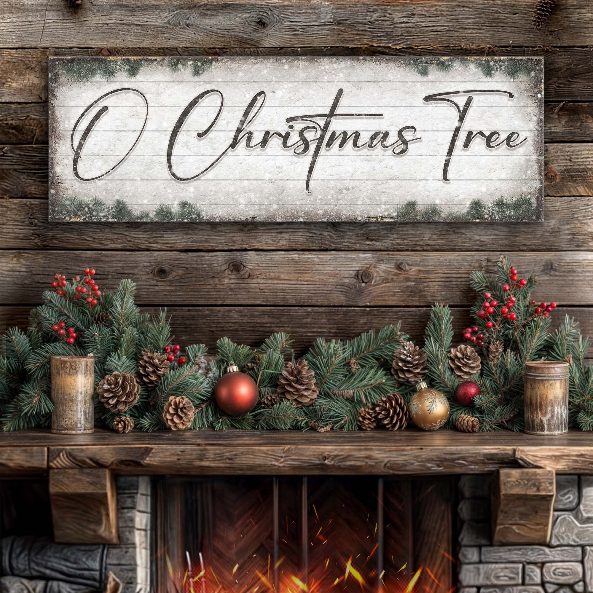 Distressed Rustic Wood Christmas Sign | Tailored Canvases