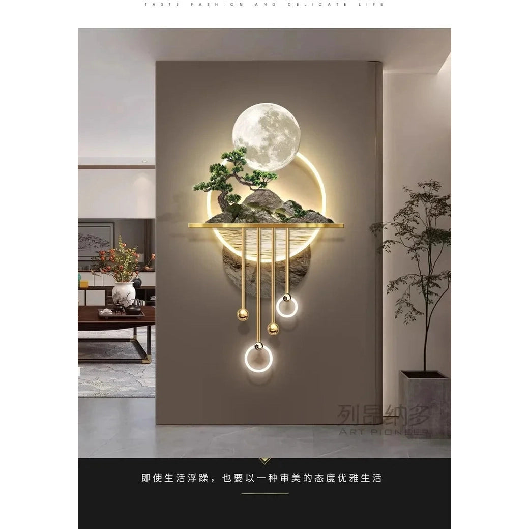 Dlight Decor 3D Wooden Landscape Wall Lamp
