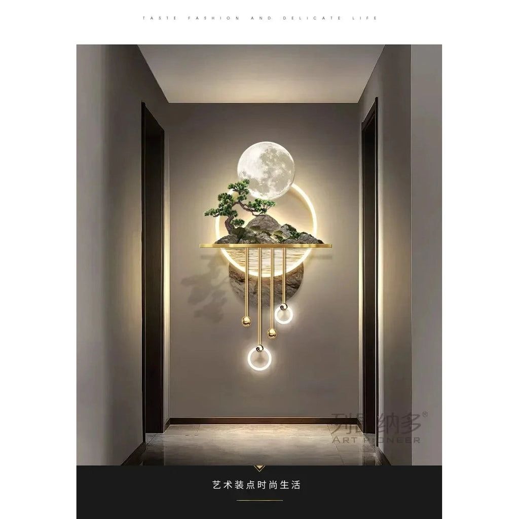 Dlight Decor 3D Wooden Landscape Wall Lamp
