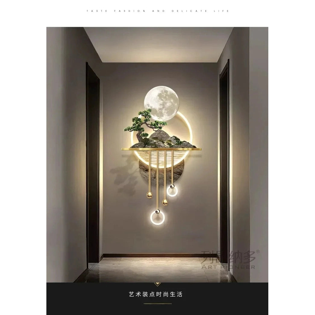 Dlight Decor 3D Wooden Landscape Wall Lamp