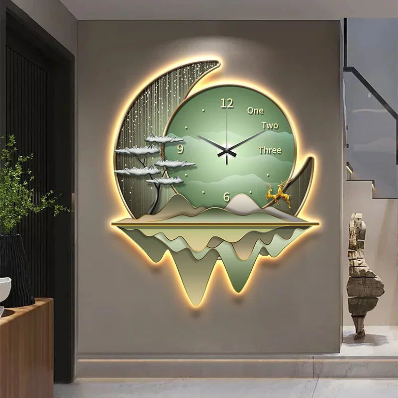 Dlight Decor Clock Wall Light with Luxury Crystal Glow