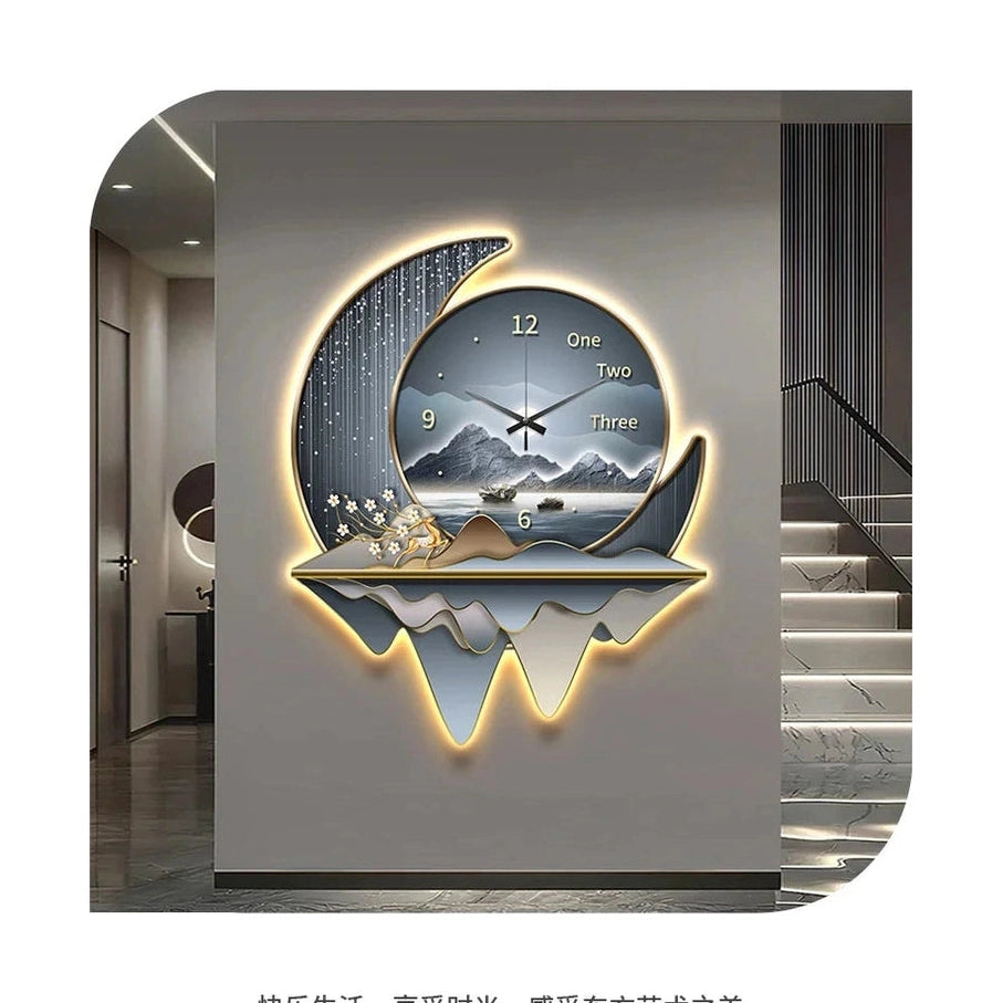 Dlight Decor Clock Wall Light with Luxury Crystal Glow