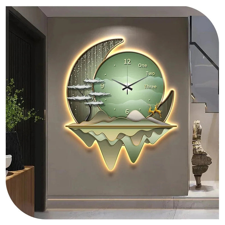 Dlight Decor Clock Wall Light with Luxury Crystal Glow