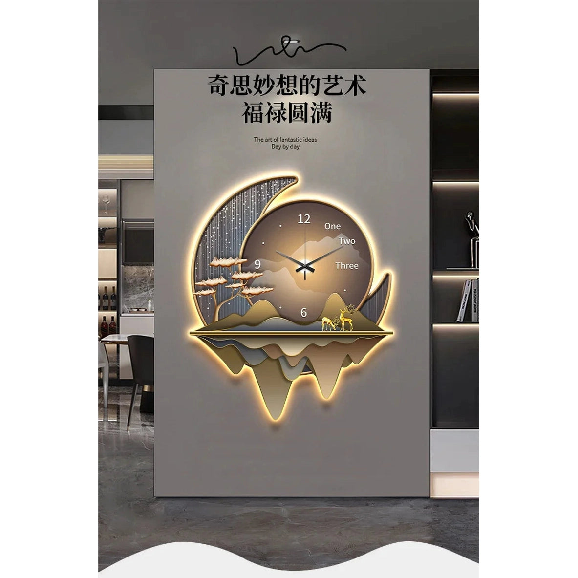 Dlight Decor Clock Wall Light with Luxury Crystal Glow