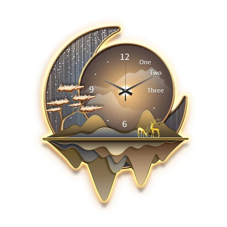 Dlight Decor Clock Wall Light with Luxury Crystal Glow