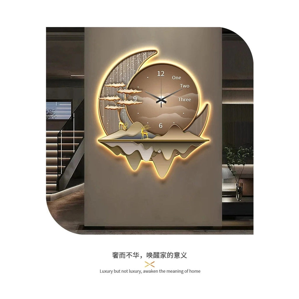 Dlight Decor Clock Wall Light with Luxury Crystal Glow