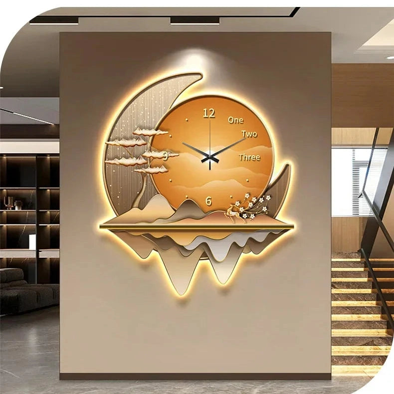 Dlight Decor Clock Wall Light with Luxury Crystal Glow