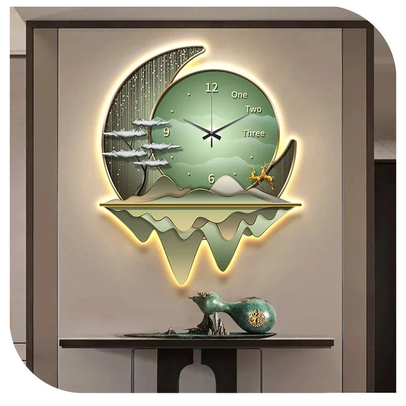 Dlight Decor Clock Wall Light with Luxury Crystal Glow