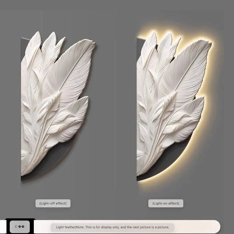 Dlight Decor Feather Mural LED Light for Entry Walls
