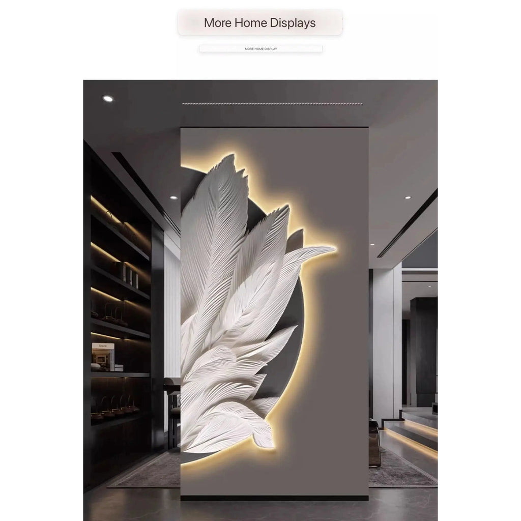 Dlight Decor Feather Mural LED Light for Entry Walls