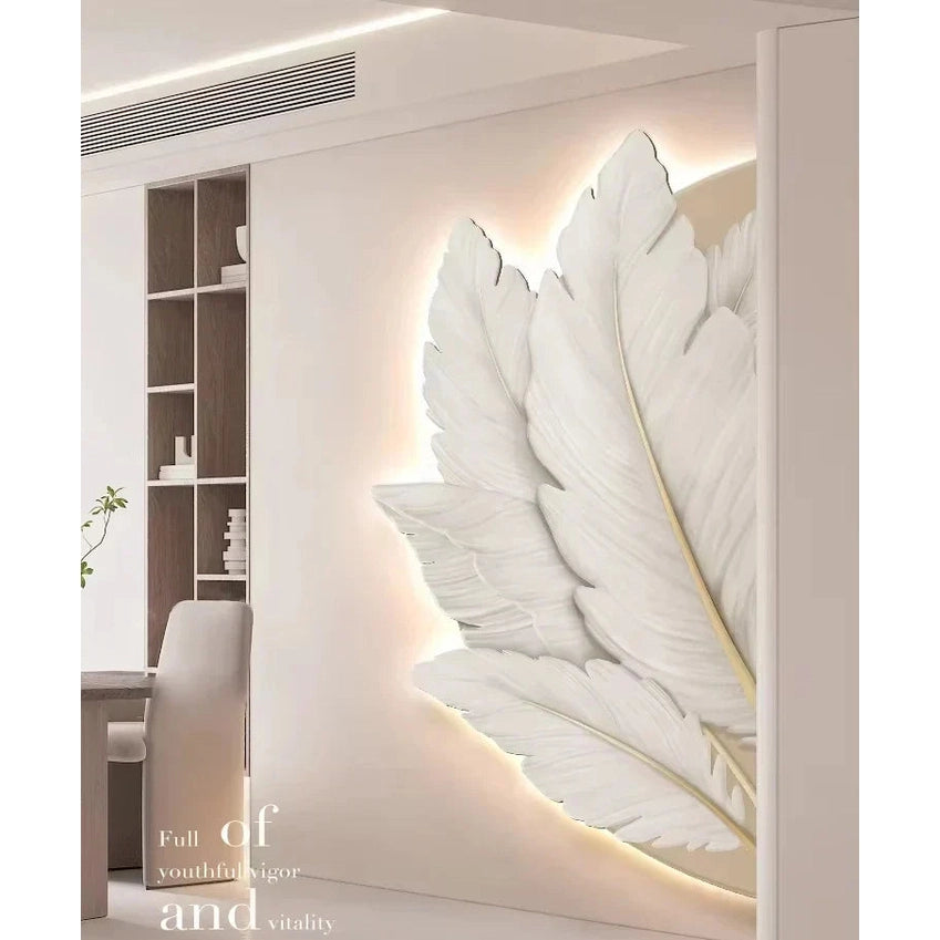 Dlight Decor Feather Mural LED Light for Entry Walls
