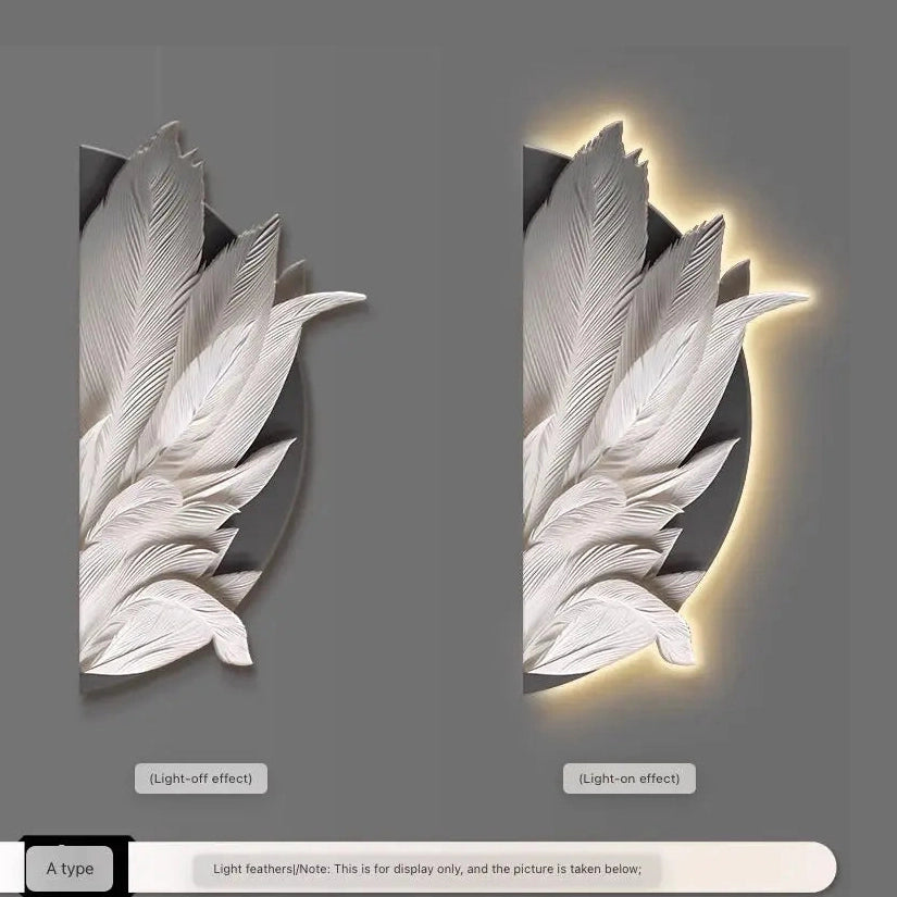 Dlight Decor Feather Mural LED Light for Entry Walls