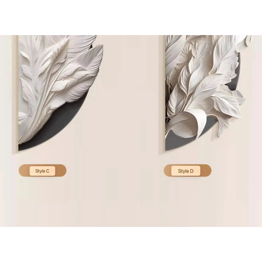Dlight Decor Feather Mural LED Light for Entry Walls