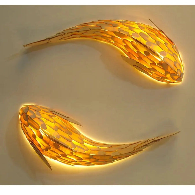 Dlight Decor Japanese Fish Wall Lamp Sculpture