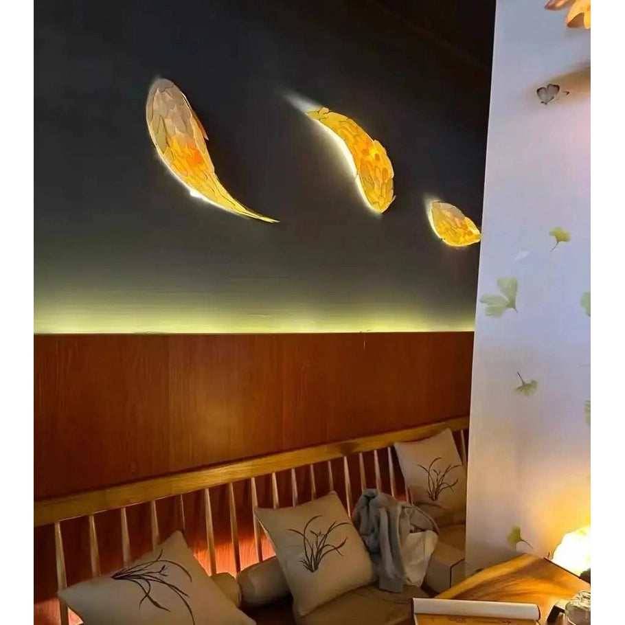 Dlight Decor Japanese Fish Wall Lamp Sculpture
