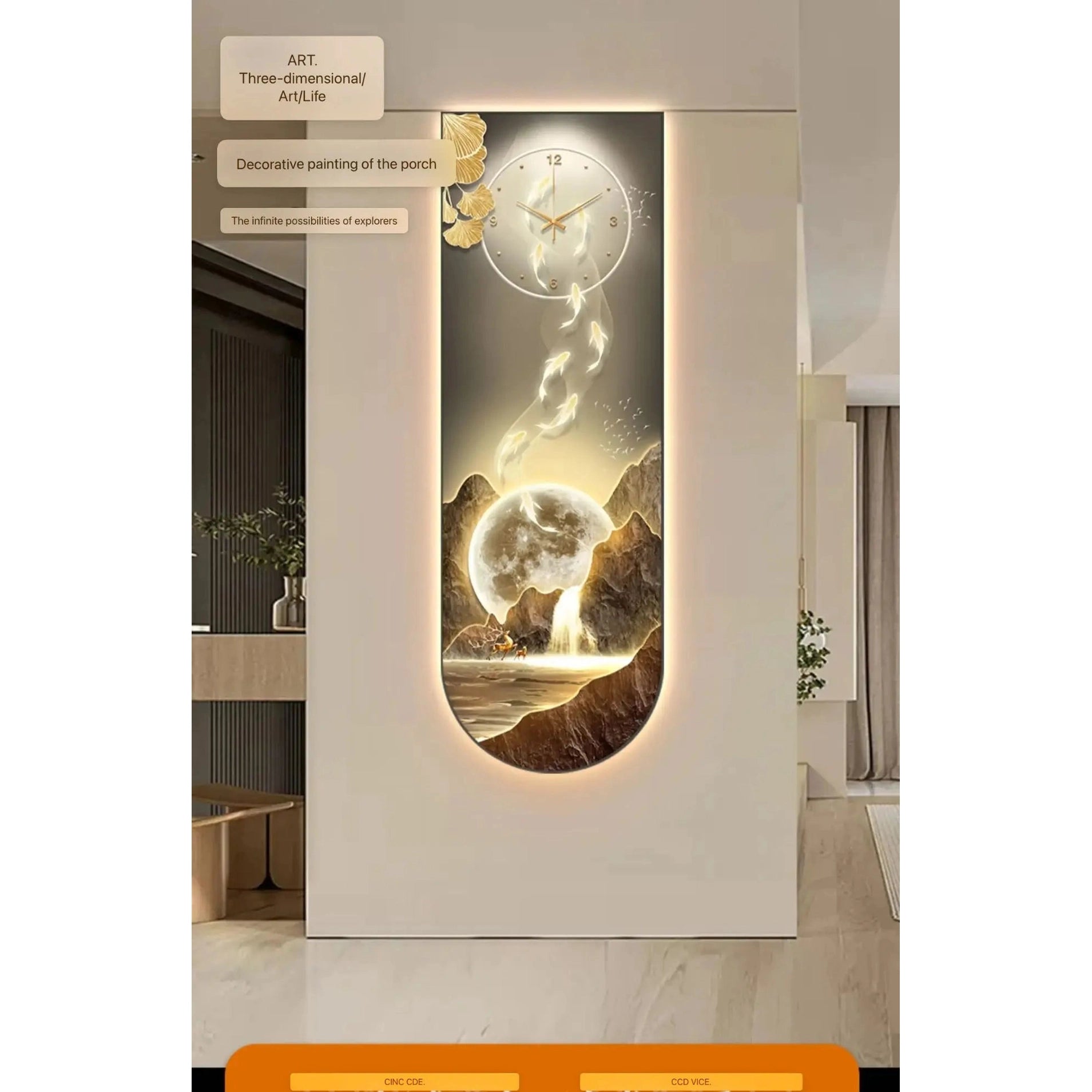 Dlight Decor Luminous Wall Clock with Elegant Glow
