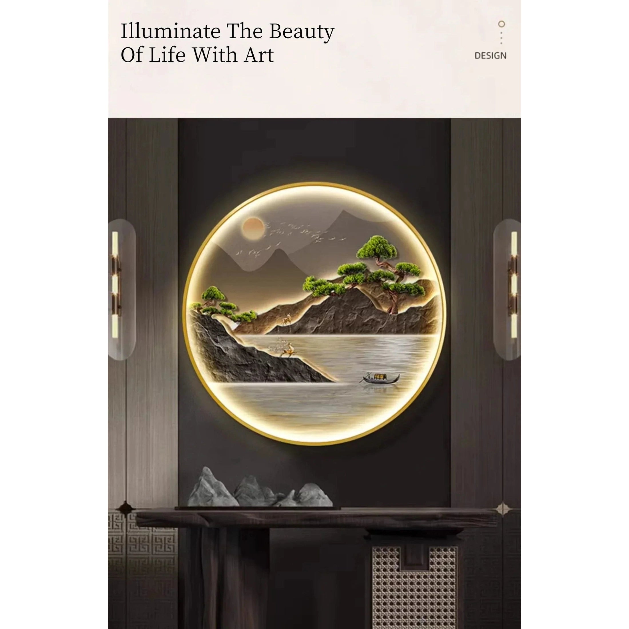 Dlight Decor Luxury Glow Round Wall Light for Interiors
